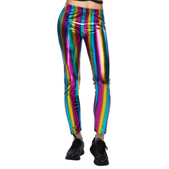 E-Carnavalskleding.nl Legging Metallic regenboog