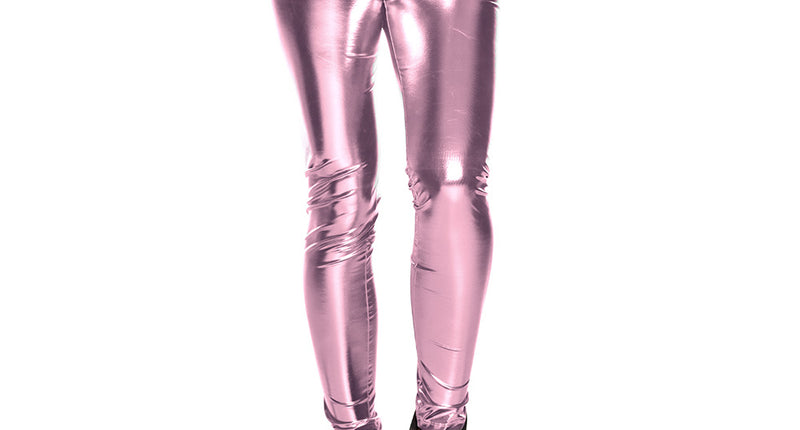 E-Carnavalskleding.nl Legging Metallic roze