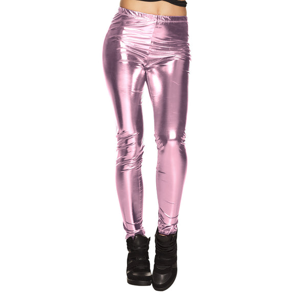 E-Carnavalskleding.nl Legging Metallic roze