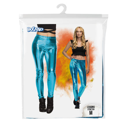 E-Carnavalskleding.nl Legging Metallic turquoise