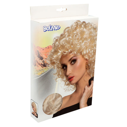 E-Carnavalskleding.nl Pruik Sandy Grease blonde krullen