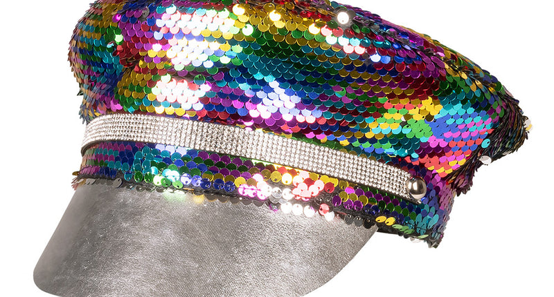 E-Carnavalskleding.nl Regenboog pet met glitters