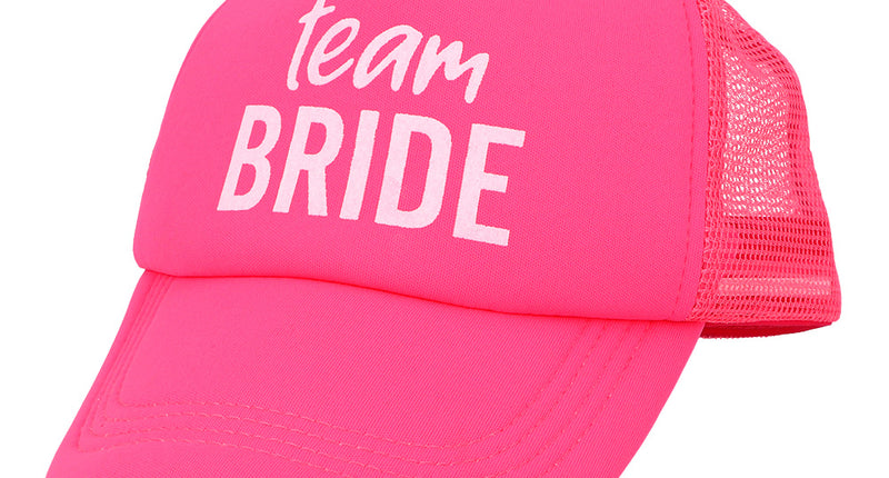 E-Carnavalskleding.nl Roze pet 'Team Bride'