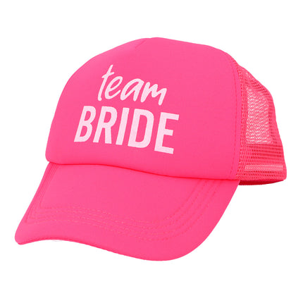 E-Carnavalskleding.nl Roze pet 'Team Bride'