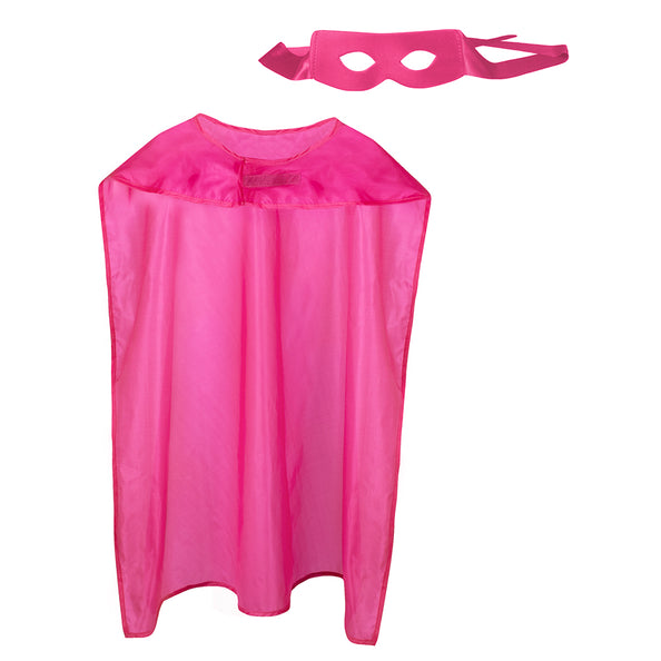 E-Carnavalskleding.nl Super held cape en masker set roze