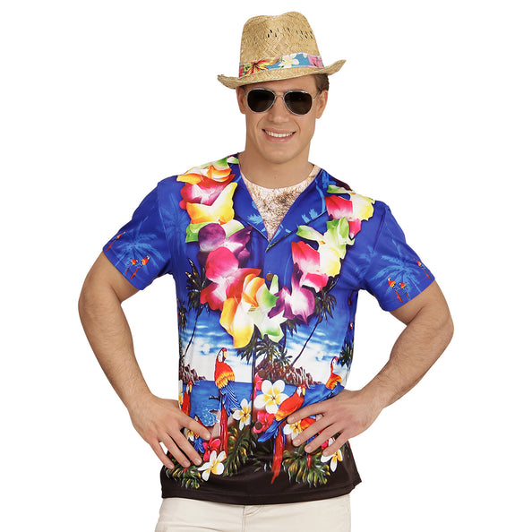 e-carnavalskleding-SYK 3D Hawaii t-shirt man