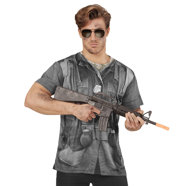 e-carnavalskleding-SYK 3D Soldaten shirt man