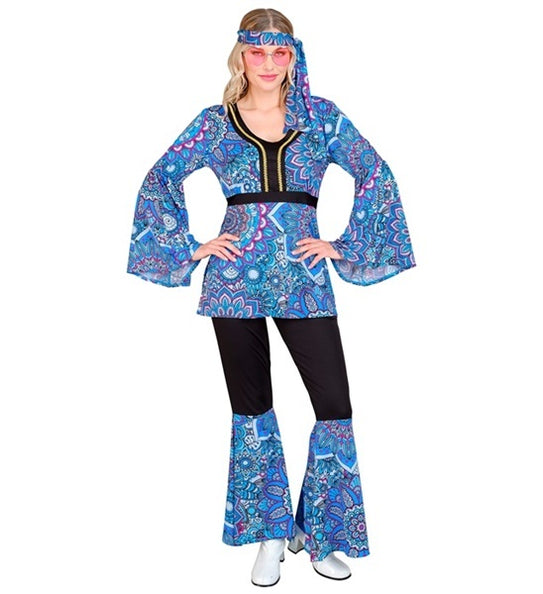 e-carnavalskleding-SYK 70s hippie kostuum mandala blauw