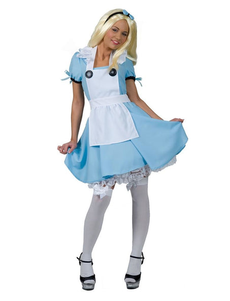 e-carnavalskleding-SYK Alice in Wonderland jurkje blauw