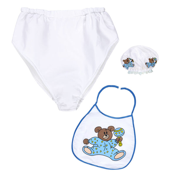 e-carnavalskleding-SYK Babyset blauw met beertje