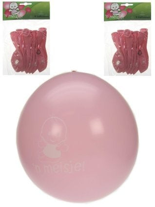 e-carnavalskleding-SYK Ballonnen geboorte meisje roze