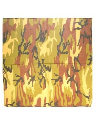 e-carnavalskleding-SYK Bandana camouflage groen 59 x 59 cm