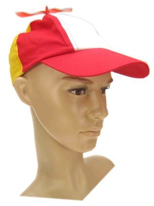 e-carnavalskleding-SYK Baseball cap propeller rood/wit/geel