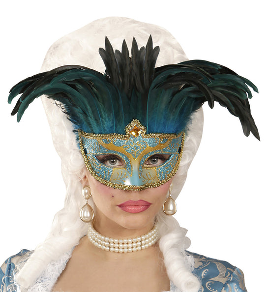 e-carnavalskleding-SYK Blauwe oogmaskers