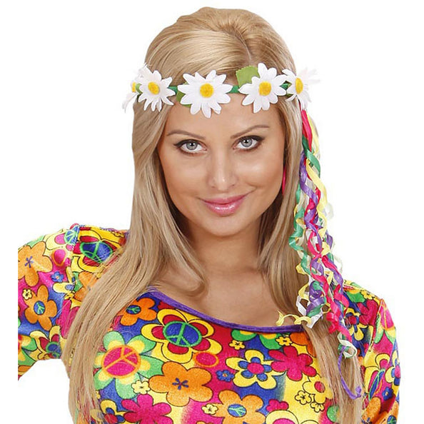 e-carnavalskleding-SYK Bloemen tiara hippie