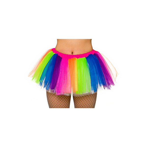 e-carnavalskleding-SYK Budget regenboog tutu rokje