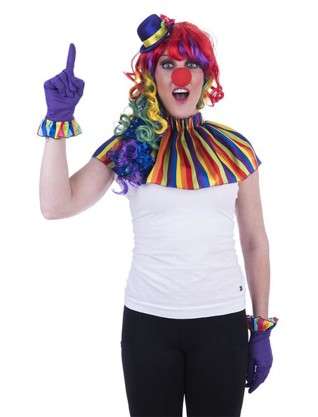 e-carnavalskleding-SYK Clown verkleed set regenboog 5-dlg