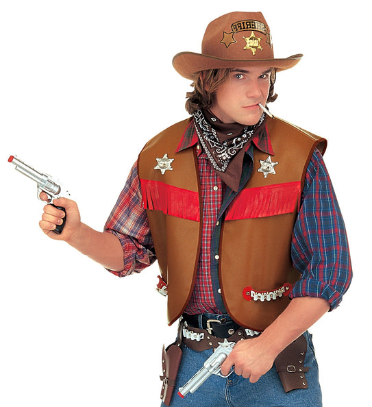 e-carnavalskleding-SYK Cowboy vest bruin