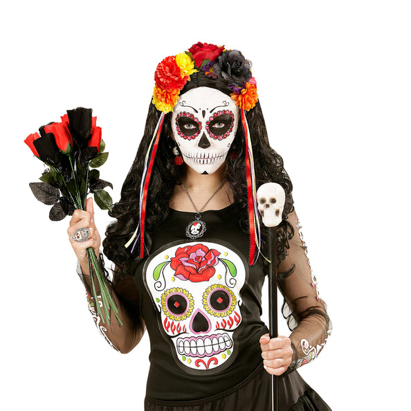 e-carnavalskleding-SYK Day of the dead hoofdband bloemen