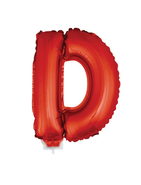 e-carnavalskleding-SYK Folie ballon letter D Rood