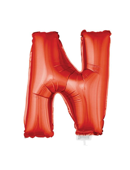 e-carnavalskleding-SYK Folie ballon letter N Rood