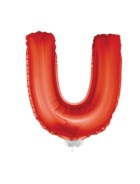 e-carnavalskleding-SYK Folie ballon letter U Rood