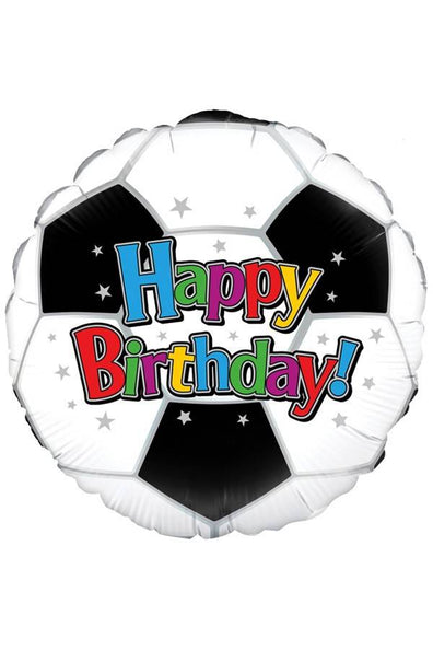 e-carnavalskleding-SYK Folie-ballon voetbal Happy birthday 45.7cm