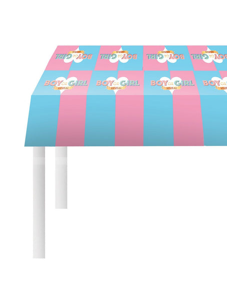 e-carnavalskleding-SYK Gender Reveal tafelkleed  270x136cm baby shower