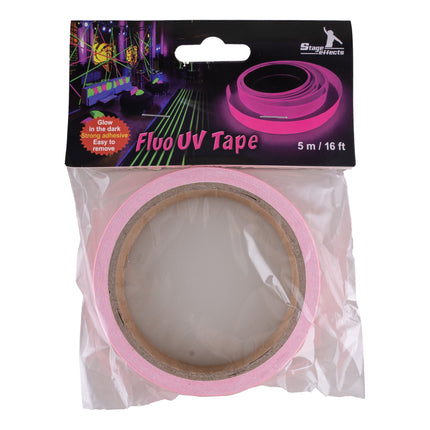 e-carnavalskleding-SYK Glow in the dark tape roze