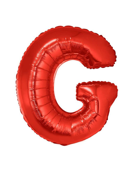 e-carnavalskleding-SYK Grote folie ballon letter G Rood