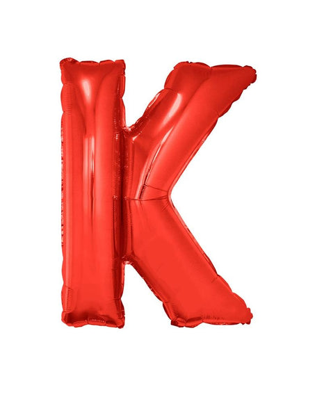 e-carnavalskleding-SYK Grote folie ballon letter K Rood