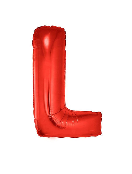 e-carnavalskleding-SYK Grote folie ballon letter L Rood