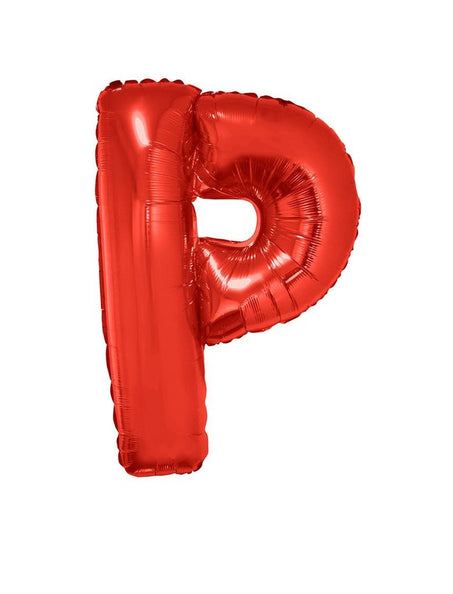 e-carnavalskleding-SYK Grote folie ballon letter P Rood