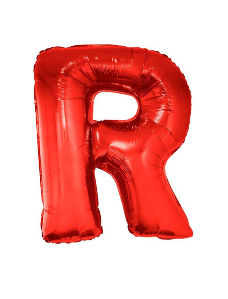 e-carnavalskleding-SYK Grote folie ballon letter R Rood