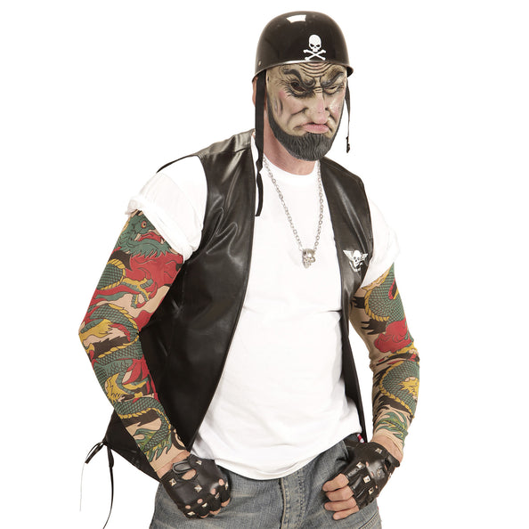 e-carnavalskleding-SYK Halfgezicht masker outlaw biker