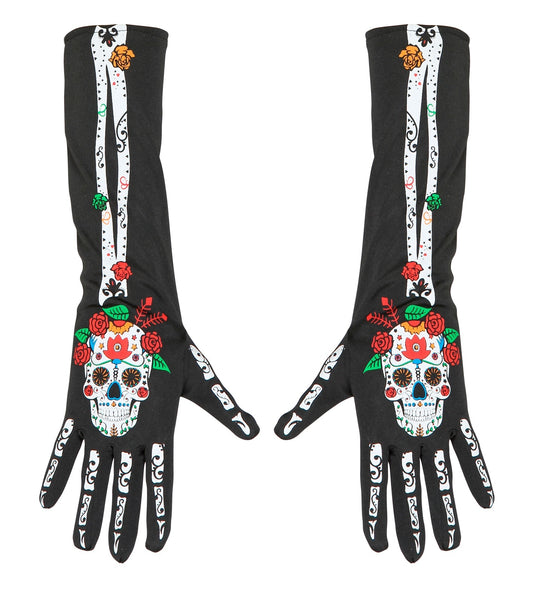 e-carnavalskleding-SYK Handschoenen Day of dead