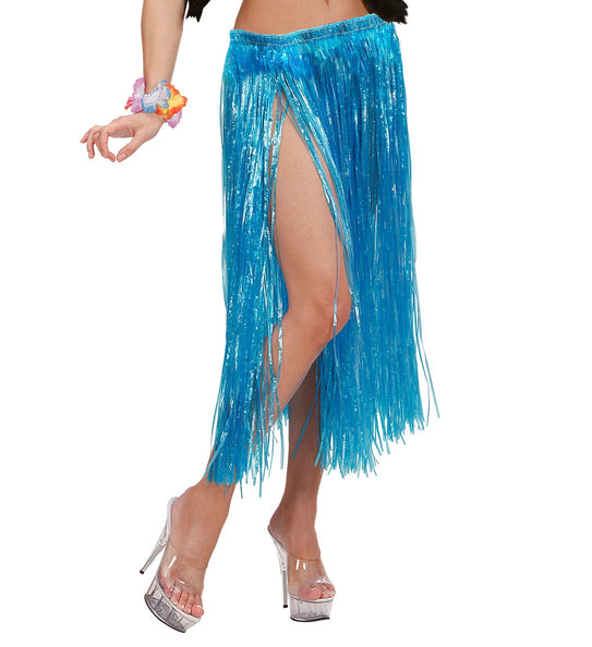 e-carnavalskleding-SYK Hawaii rok blauw lang