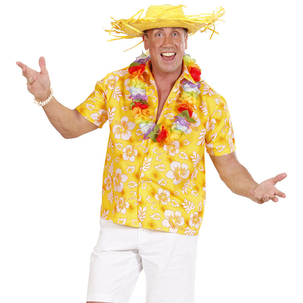 e-carnavalskleding-SYK Hawaii shirt geel tropical Danny