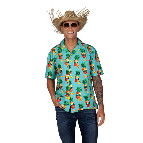 e-carnavalskleding-SYK Hawaii Shirt met ananas print