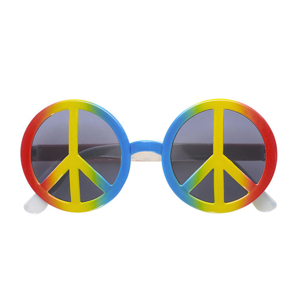 e-carnavalskleding-SYK Hippie bril peace regenboog