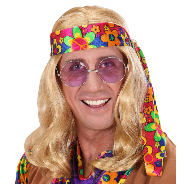 e-carnavalskleding-SYK Hippie pruik John Lennon blond