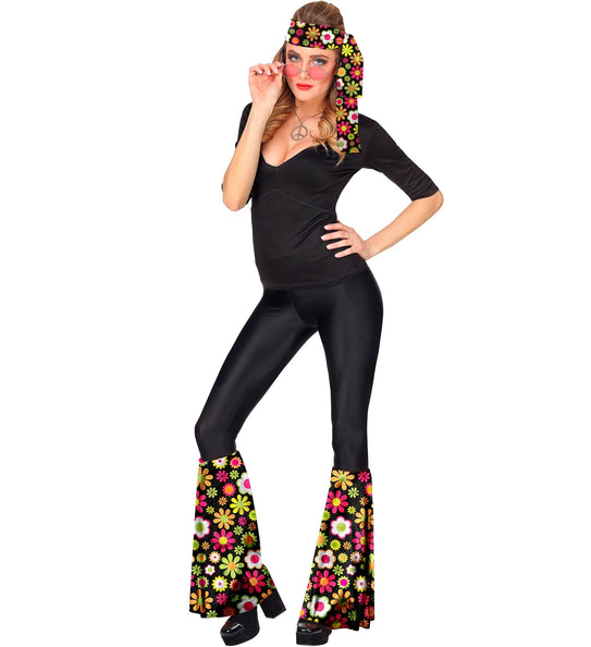 e-carnavalskleding-SYK Hippie verkleedset flowers unisex jaren-70