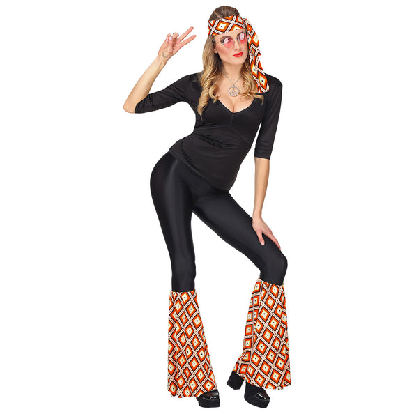 e-carnavalskleding-SYK Hippie verkleedset oranje  unisex jaren-70