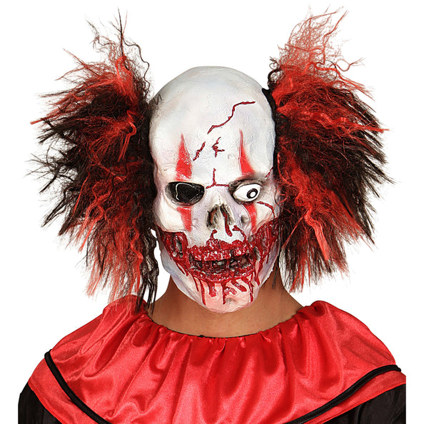 e-carnavalskleding-SYK Horror clown masker rood zwart