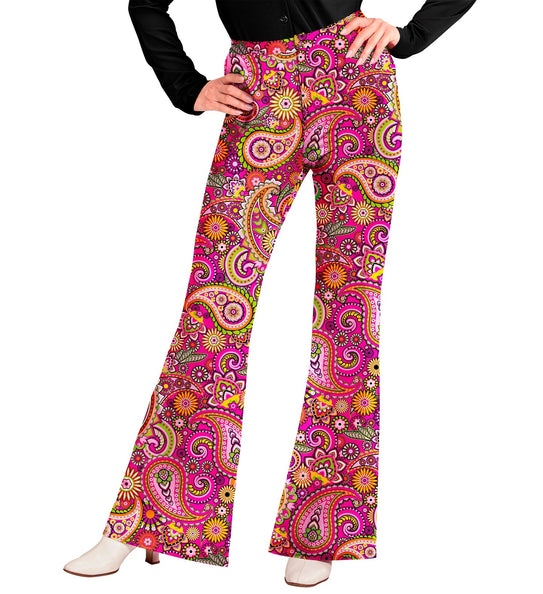 e-carnavalskleding-SYK Jaren 70 broek paisley dames