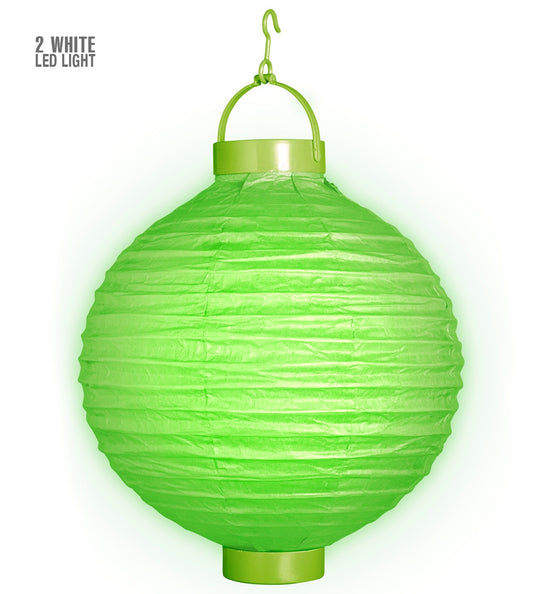 e-carnavalskleding-SYK Lampion Met Licht 30Cm Groen