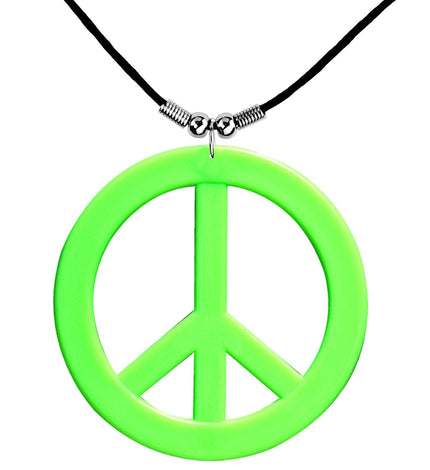 e-carnavalskleding-SYK Neon Hippie Ketting Rosa Groen