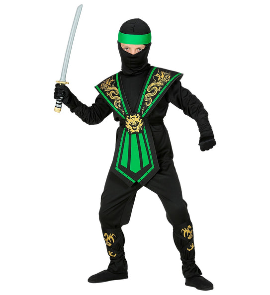 e-carnavalskleding-SYK Ninja pak kinderen Kombat groen