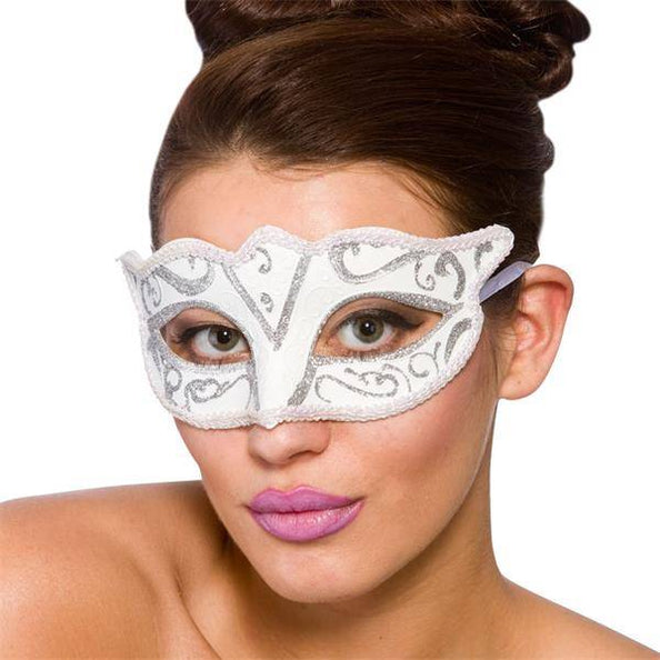 e-carnavalskleding-SYK Oogmasker Verona wit