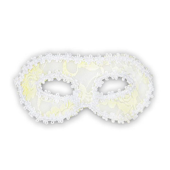 e-carnavalskleding-SYK Oogmaskers met witte roos